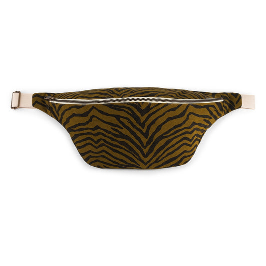 Sac banane zebra - Tapenade/noir