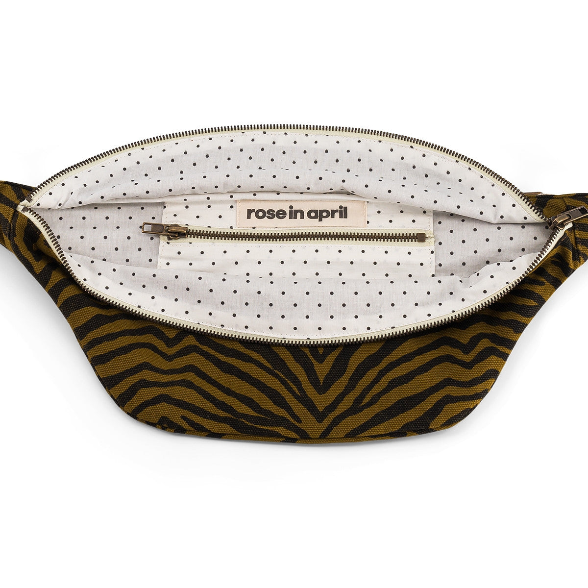 Sac banane zebra - Tapenade/noir