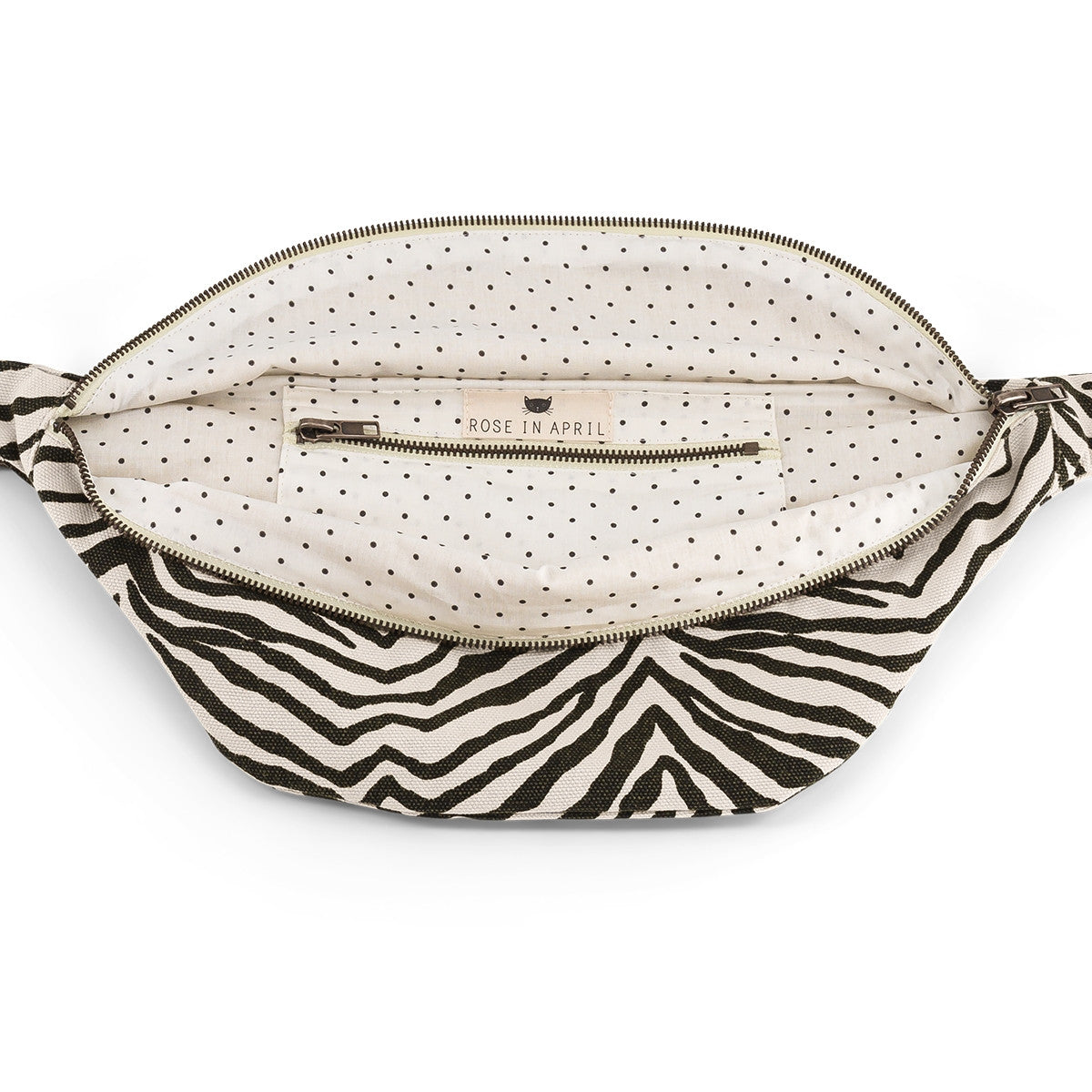 Sac banane zebra - Greige/noir