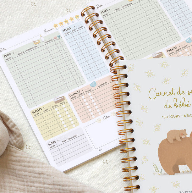 Carnet de suivi de bébé Ours - 6 mois