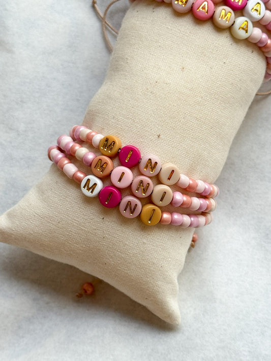 Bracelet MINI GIRL fil - panaché pastel — Les jolis bonheurs , Lyon