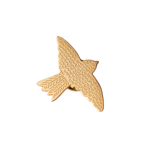 Pin's Oiseau Malia doré