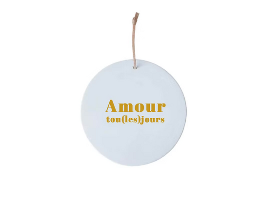 Petit médaillon Amour tou(les)jours - Doré