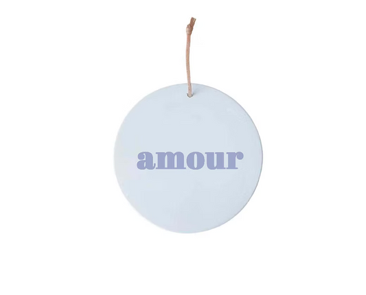 Petit médaillon Amour - Lavande