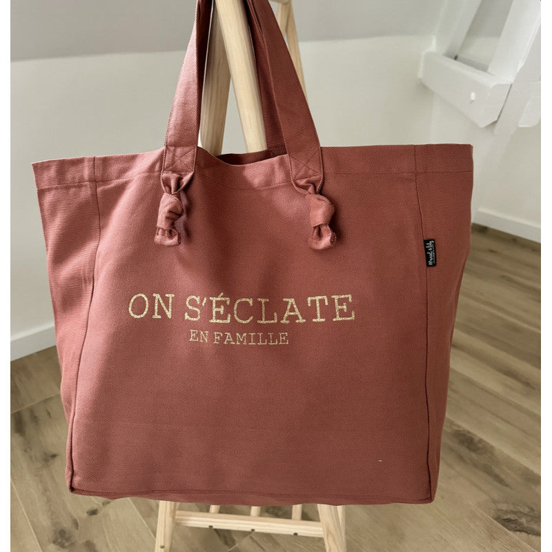 Cabas Lily terrarosa On s'éclate en famille"" — Marcel & Lily , Lyon