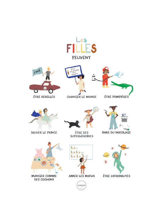 Affiche A3 Les filles peuvent