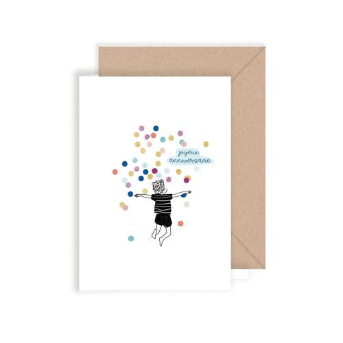 Carte double Happy birthday - Garçon — My lovely thing , Lyon