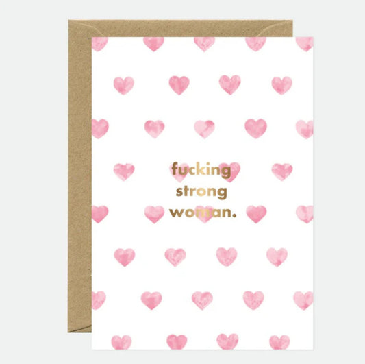Carte F*cking strong Woman - Girl power