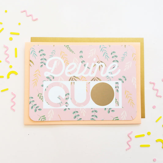 Carte à gratter Devine quoi ? - Veux-tu être ma témoin ?