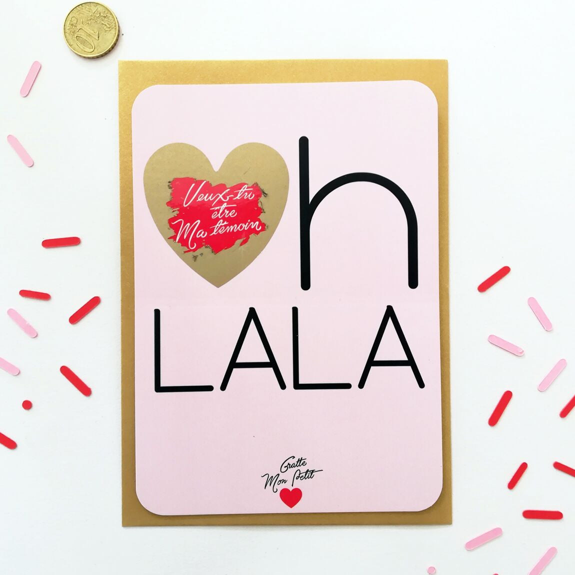 Carte à gratter Oh la la - Veux-tu être ma témoin ? — Pamela Loops , Lyon