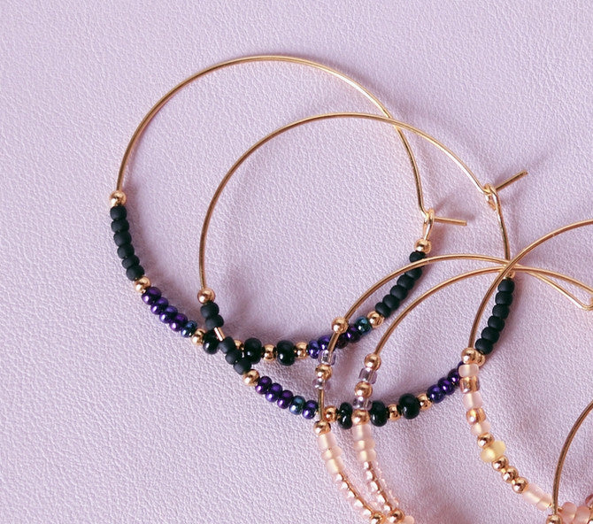 Boucles d'oreille Bibi XL - Noir — Fosseth , Lyon