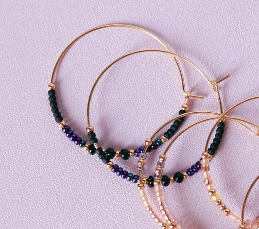 Boucles d'oreille Bibi XL - Noir — Fosseth , Lyon