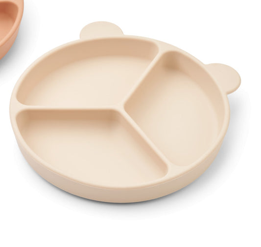 Assiette Stacy ventouse 3 compartiments - Apple blossom