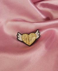 Broche Coeur ailé doré — Malicieuse , Lyon