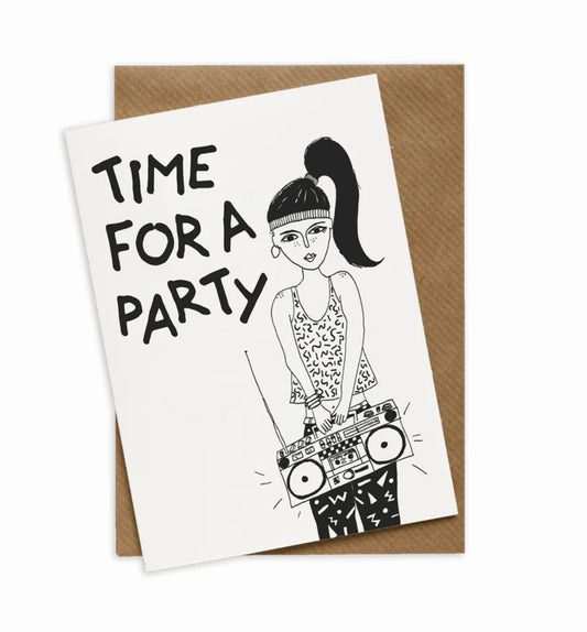Carte double Time for a party Juke box girl