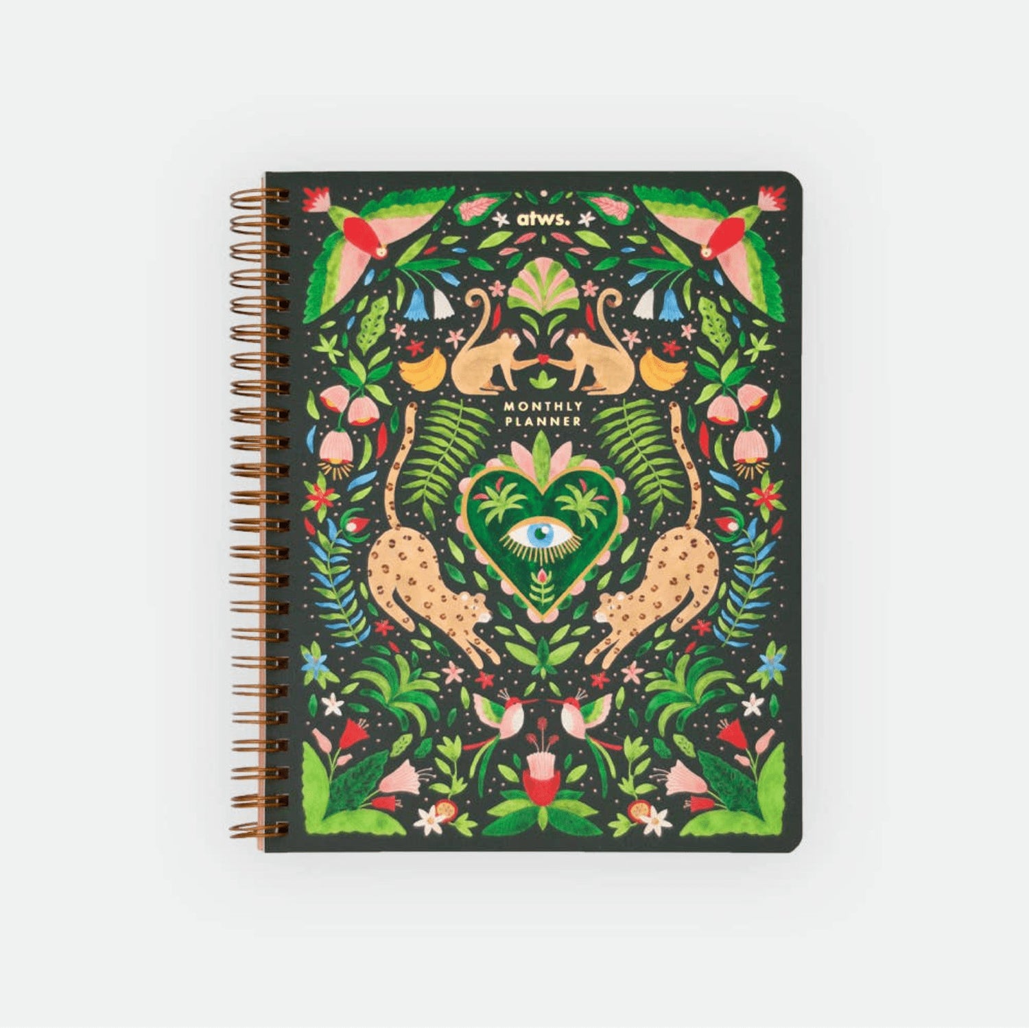 Monthly agenda à spirales - Green jungle — All the ways to say , Lyon