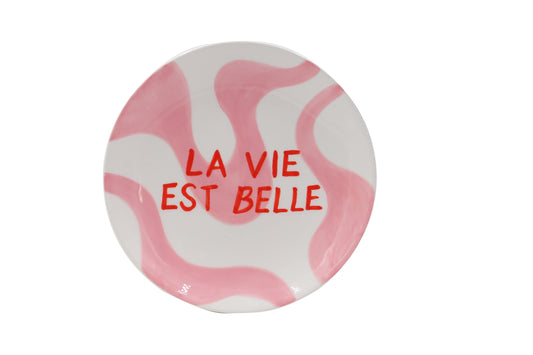 Assiette à dessert Diego - La vie est belle — Qué Rico , Lyon