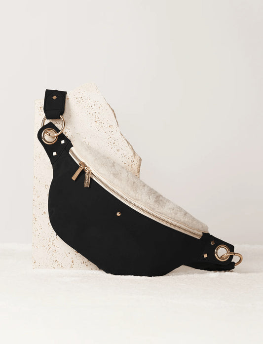 Sac banane Nicole Sherpa - Noir