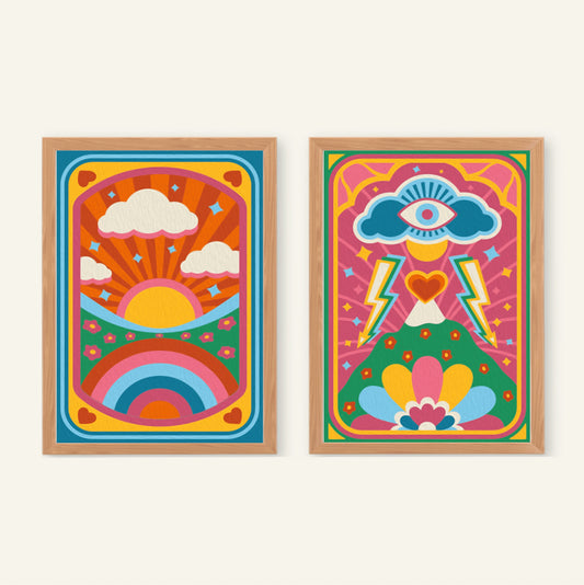 Kit de 2 peintures au numéro A4 - Fantastiques — Salut Irène , Lyon