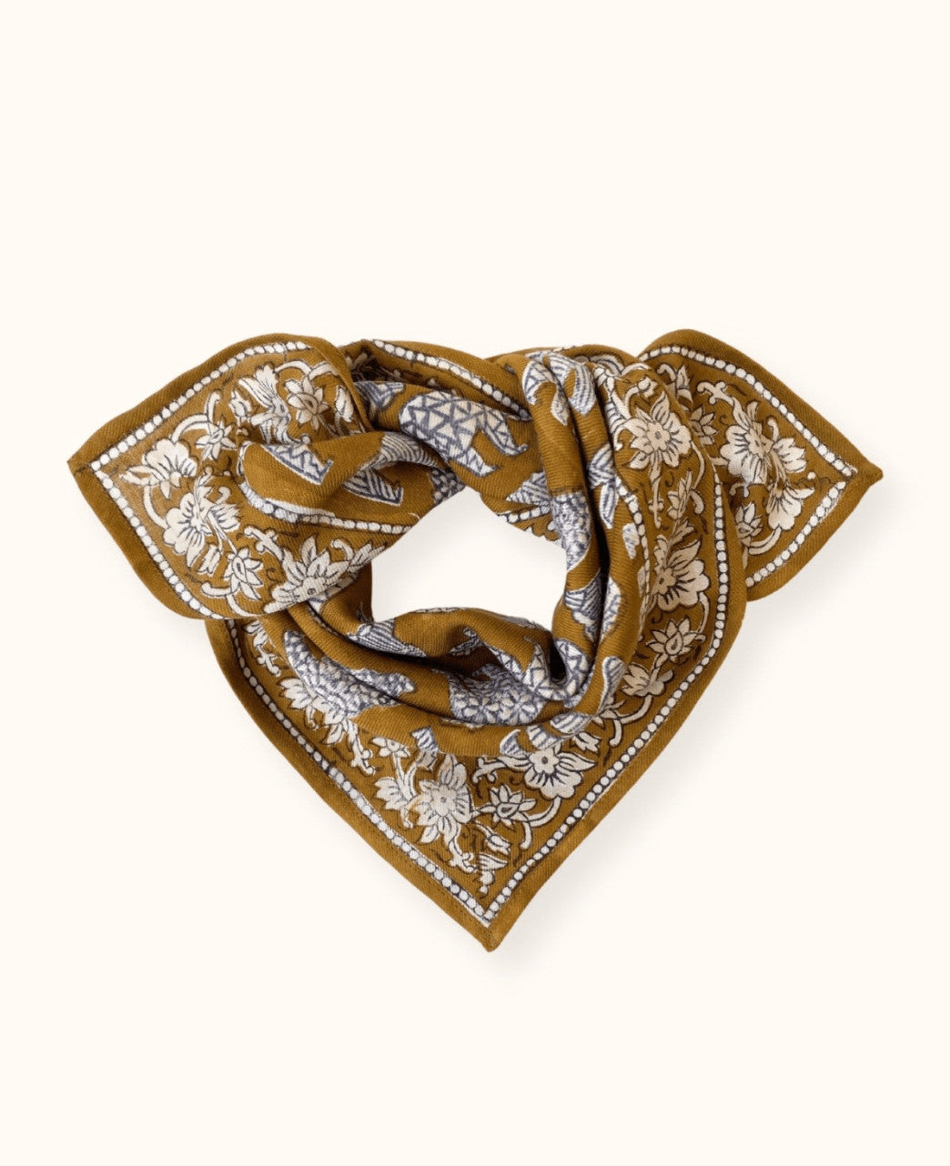 Small foulard Manika Ours - Tapenade