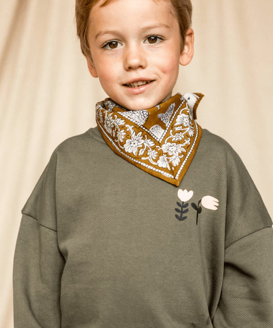 Small foulard Manika Ours - Tapenade — Apaches collections , Lyon