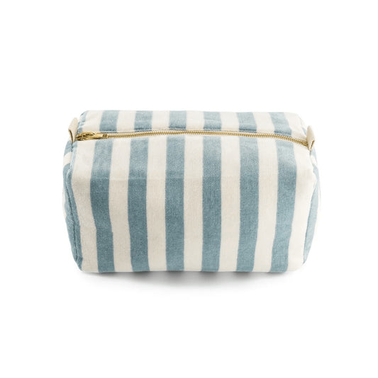 Trousse de toilette éponge rayée Vic - blue cloud