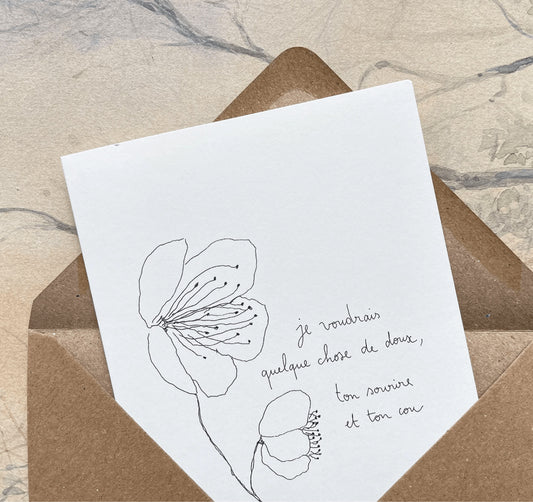 Carte et enveloppe Ton sourire
