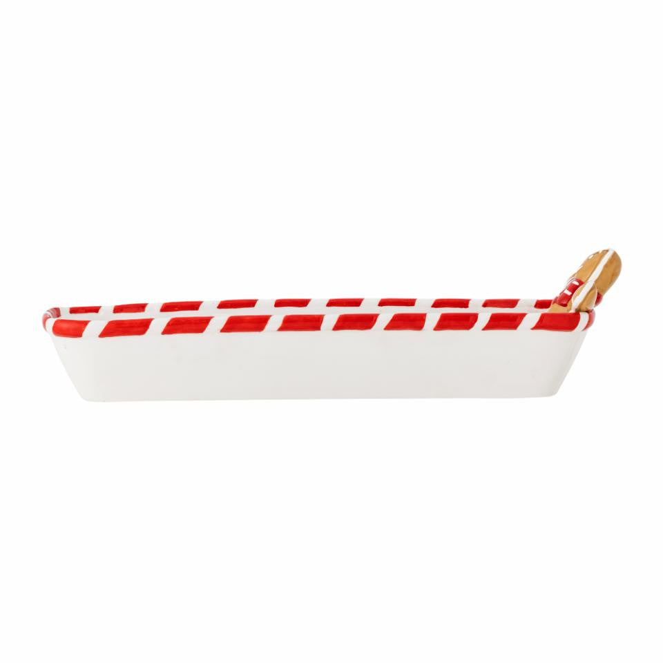 Plat Ginnie rectangulaire Petit biscuit