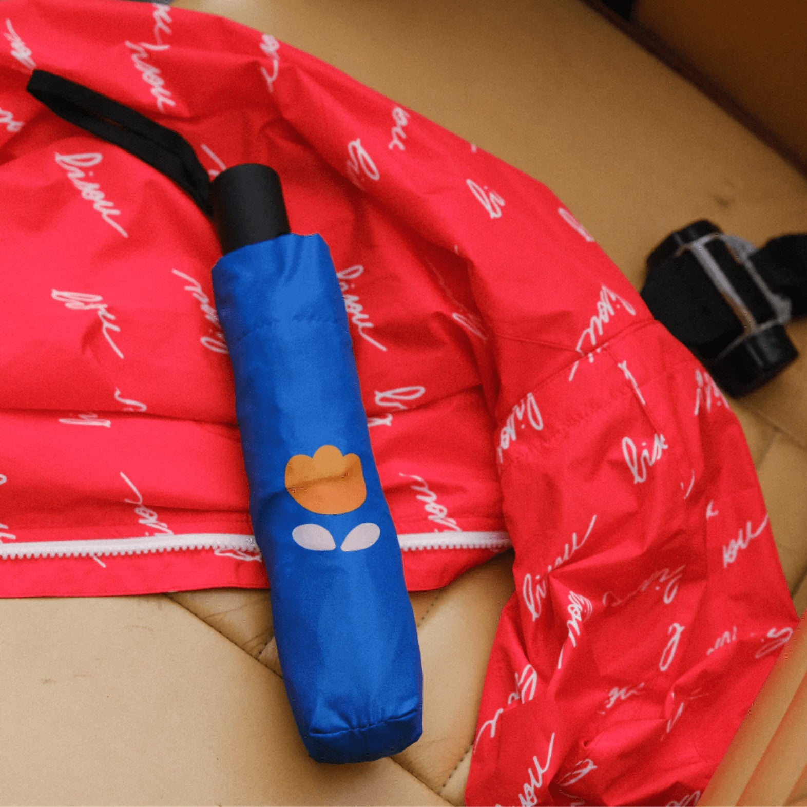 Parapluie pliable - Multicolore avec fleurs