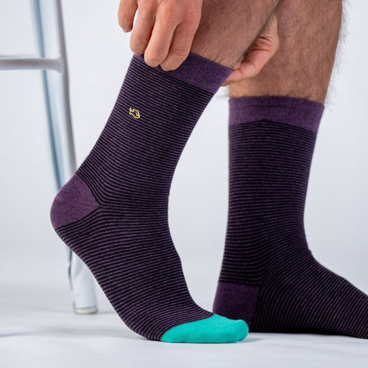 Chaussettes Rayées - Améthyste - Taille 41/46
