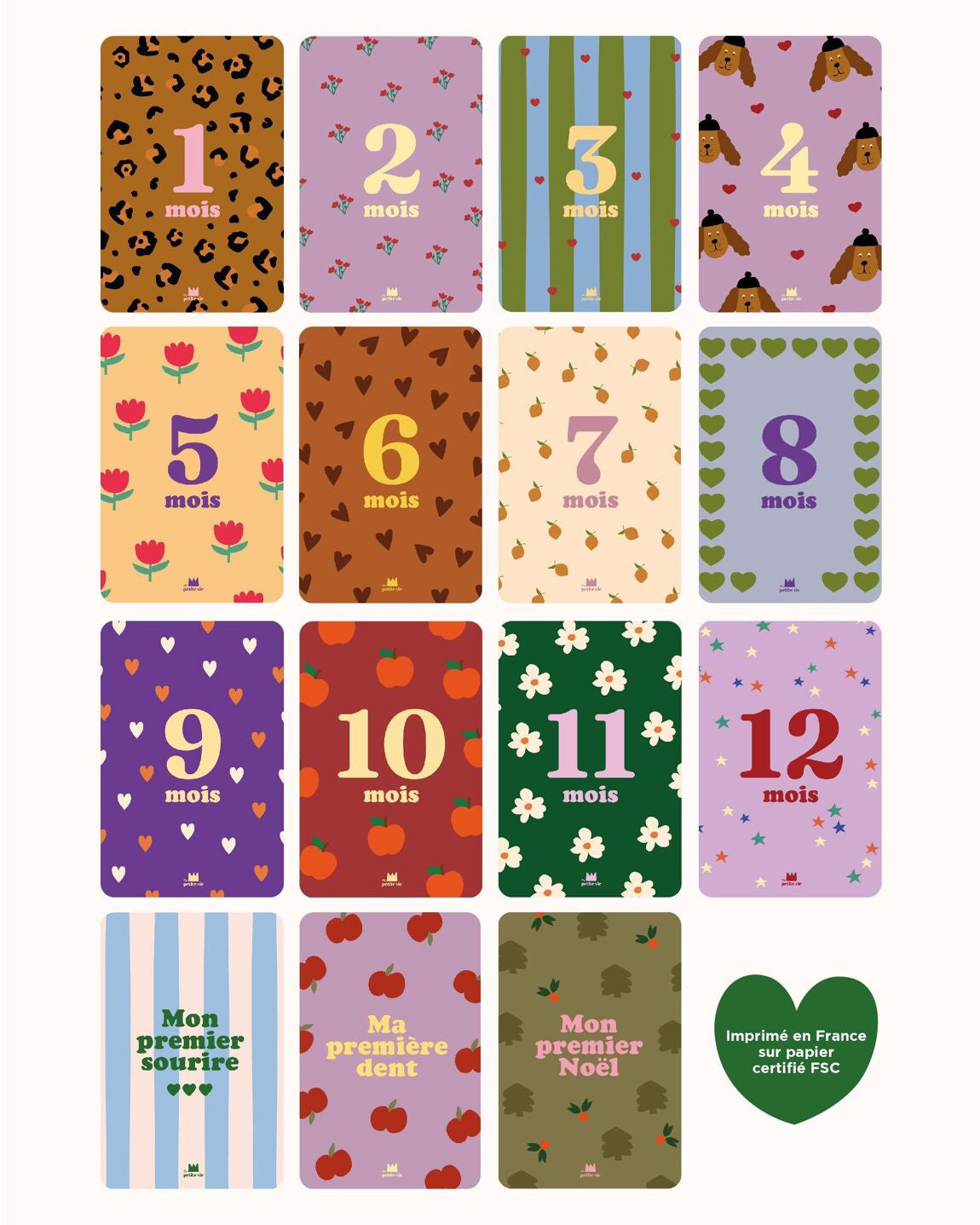 Cartes étapes - Mes 12 premiers mois