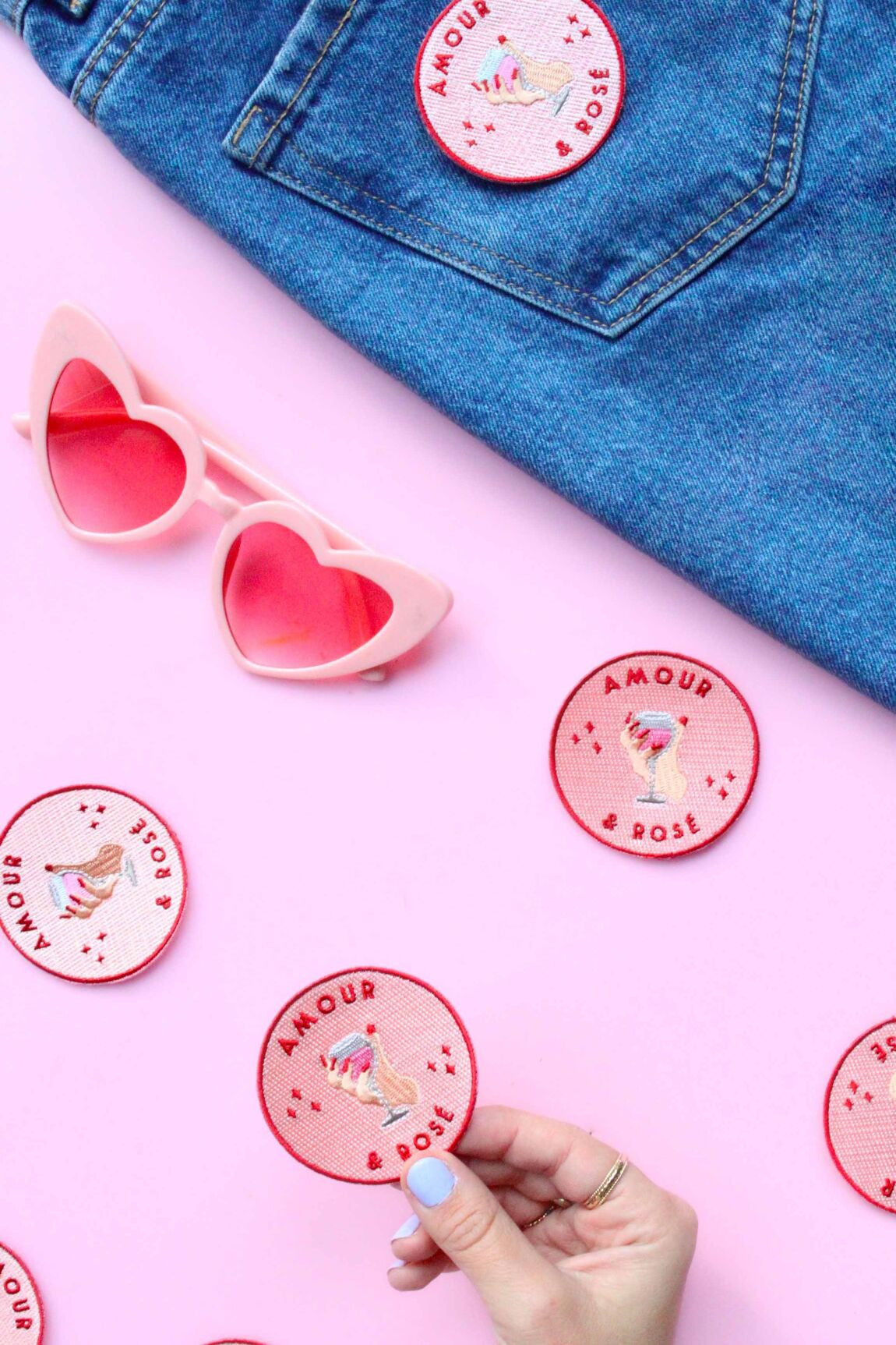 Patch thermocollant Amour et rosé