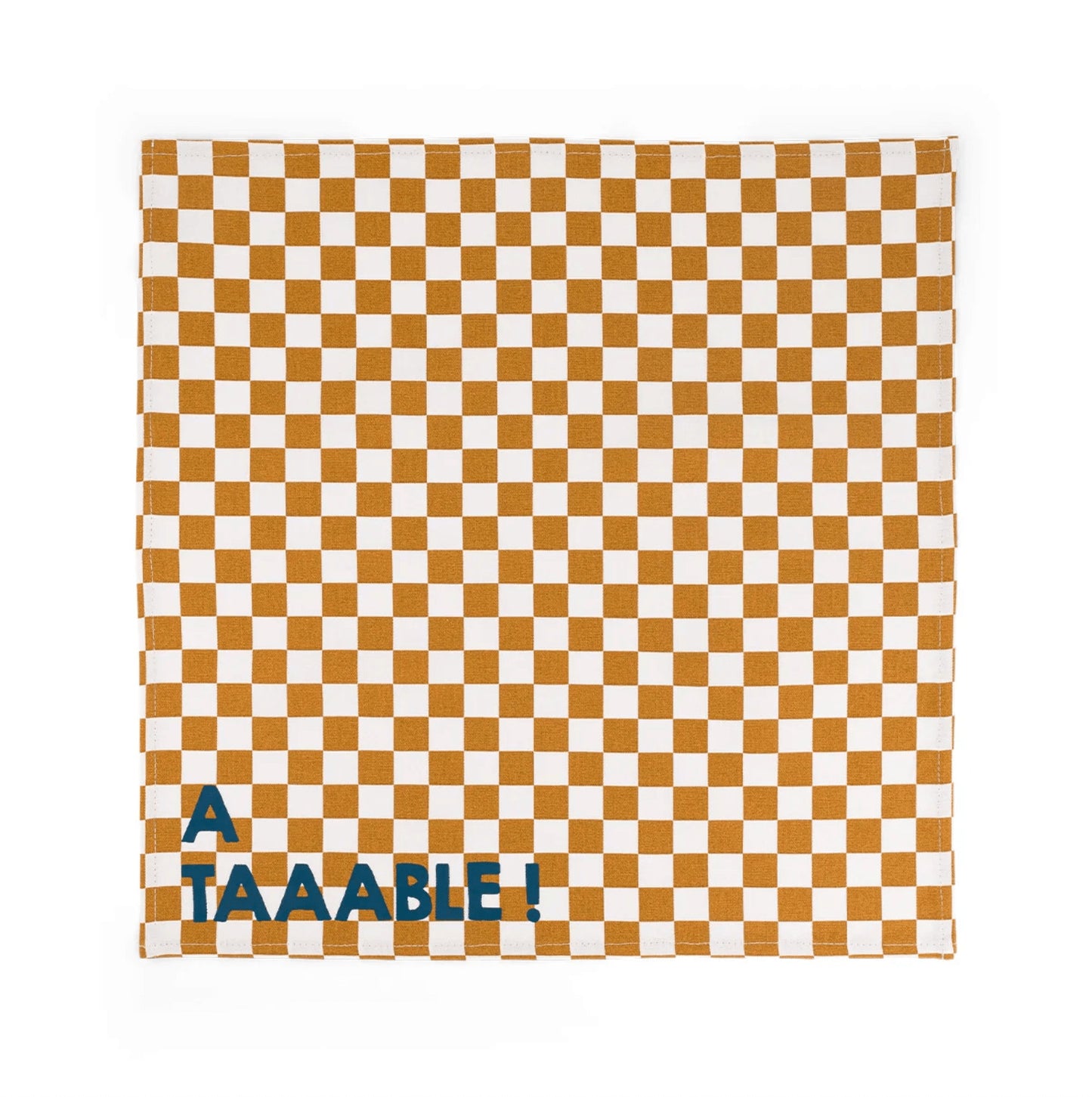 Serviette de table - Damier caramel A taaable !""
