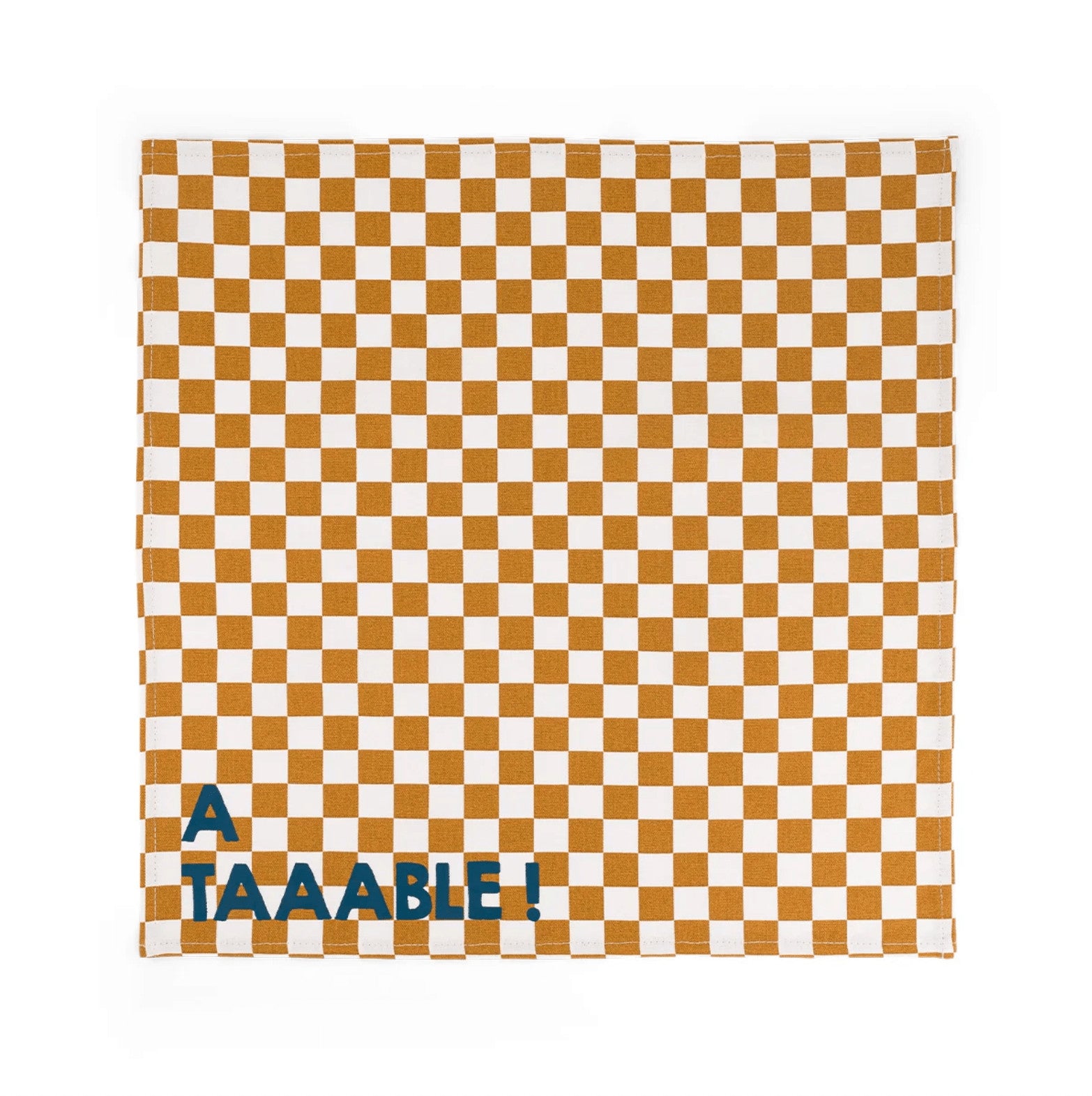 Serviette de table - Damier caramel A taaable !""