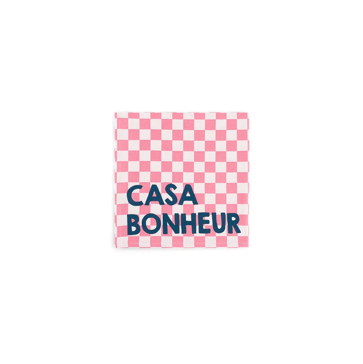 Serviette de table - Damier strawberry Casa bonheur""
