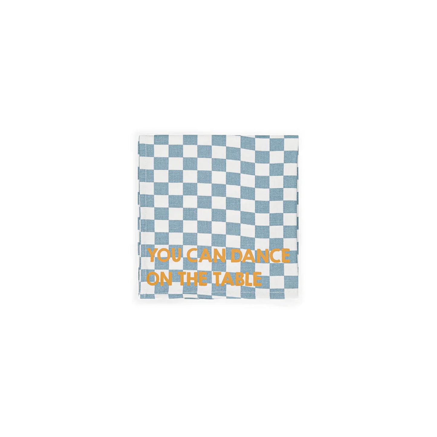 Serviette de table - Damier bleu You can dance""