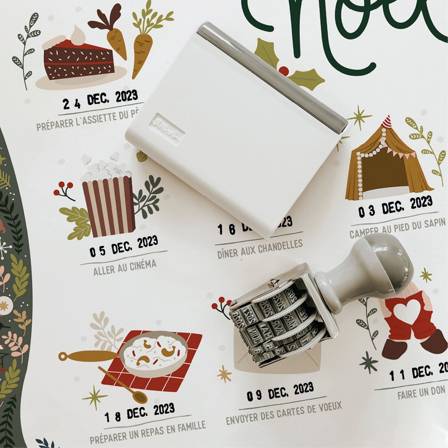 Affiche A4 à dater - Noël (calendrier de l'Avent)