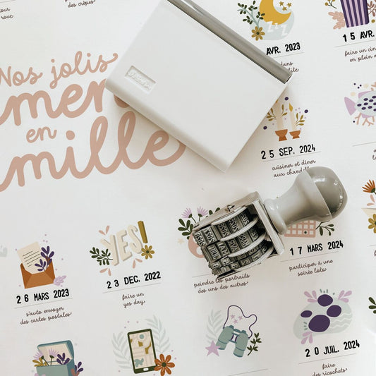 Kit affiche à dater - Nos jolis moments en famille