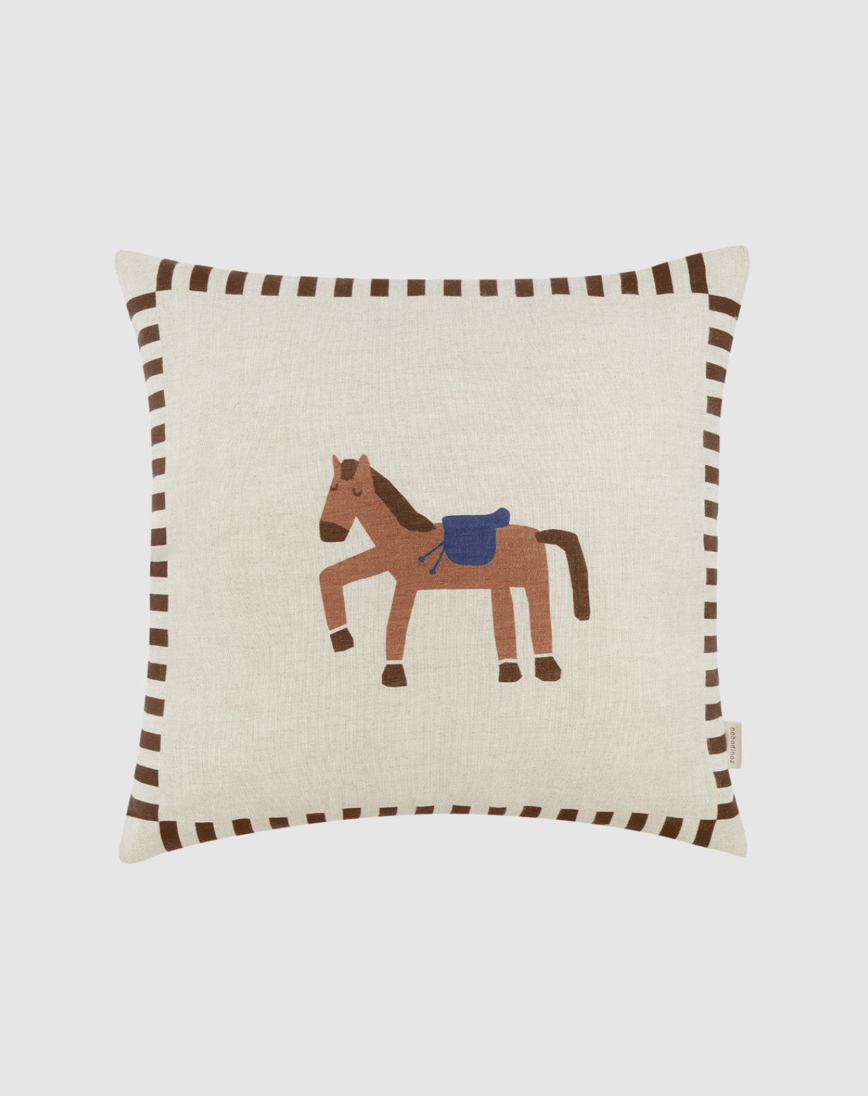 Coussin carré en lin - Cheval