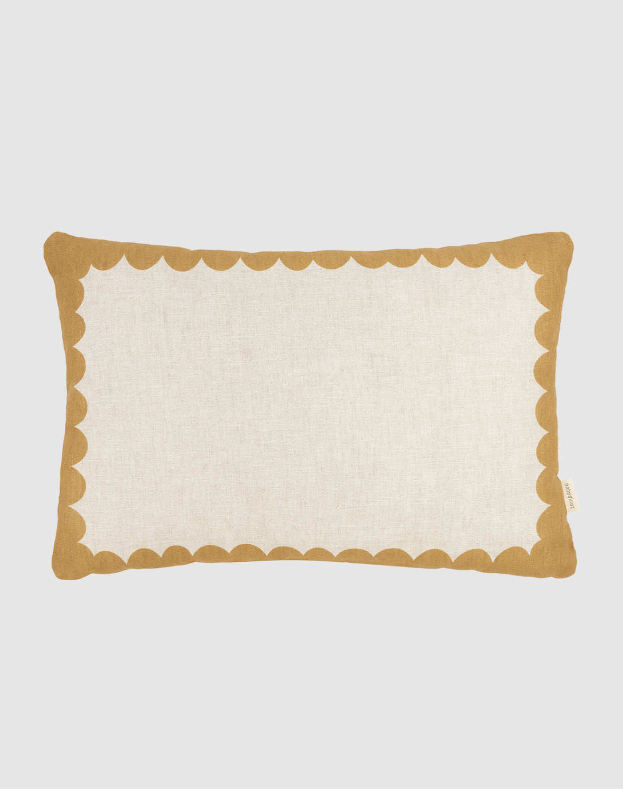 Coussin rectangulaire en lin L - Moutarde