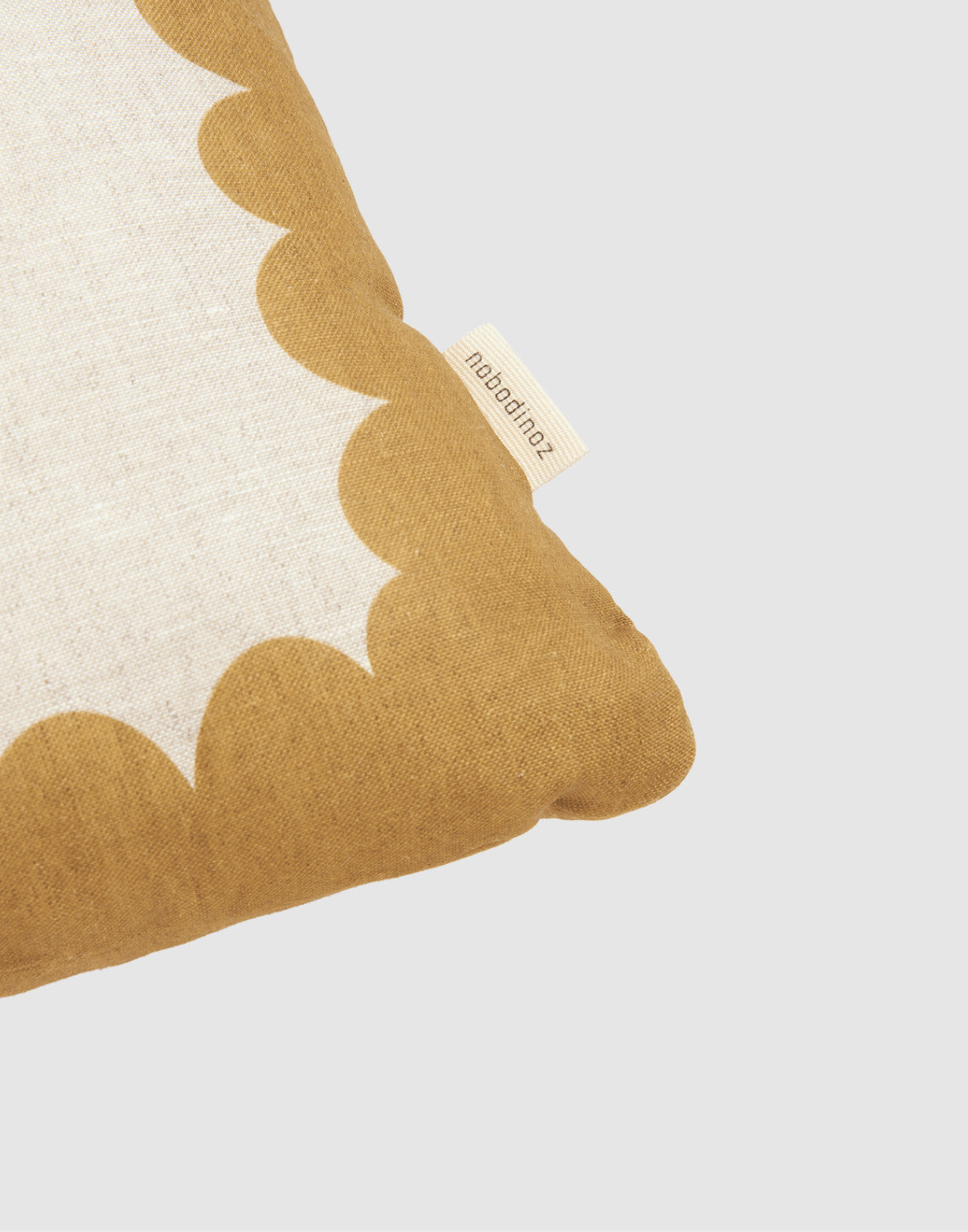 Coussin rectangulaire en lin L - Moutarde