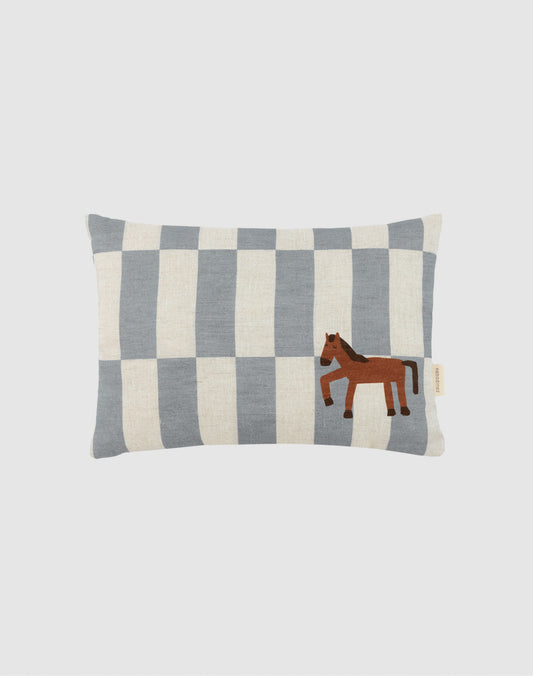 Coussin rectangulaire en lin S - Cheval