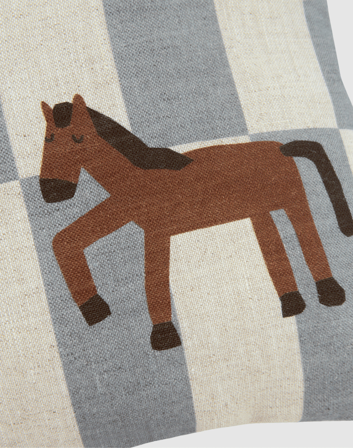 Coussin rectangulaire en lin S - Cheval
