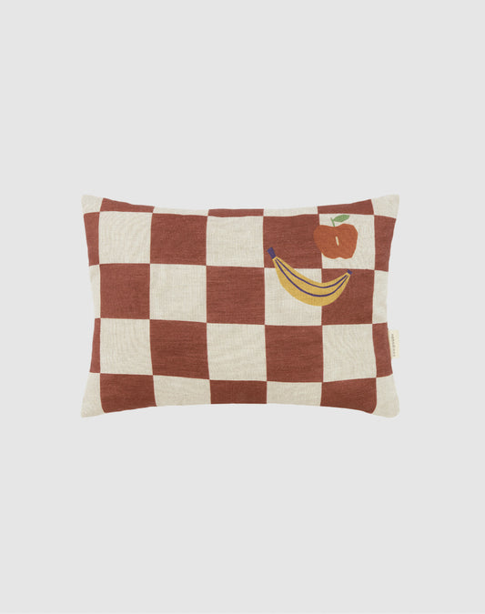 Coussin rectangulaire en lin S - Fruits