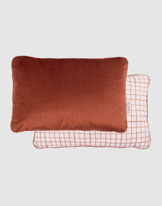 Coussin velours double face - Wild brown