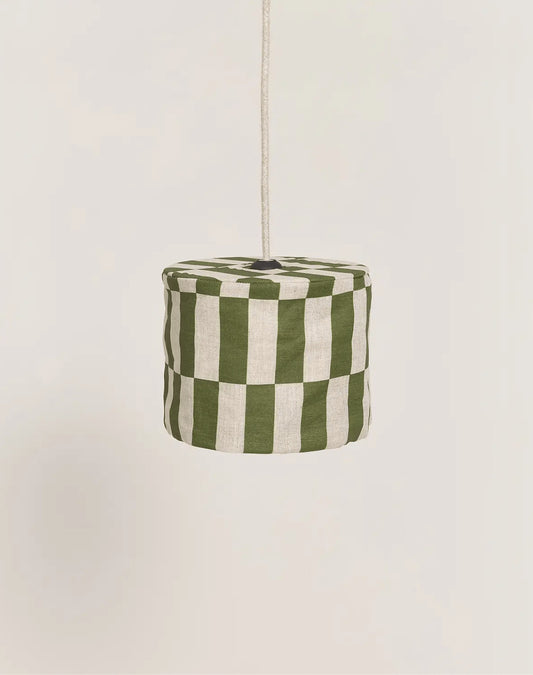 Petit abat-jour - Carreaux vert