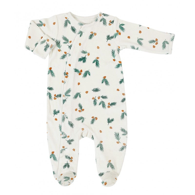 Combinaison avec pieds velours Pine - 1 mois