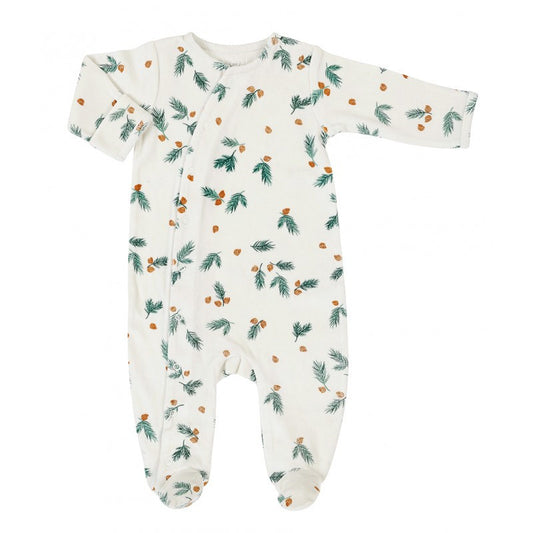 Combinaison avec pieds velours Pine - 1 mois