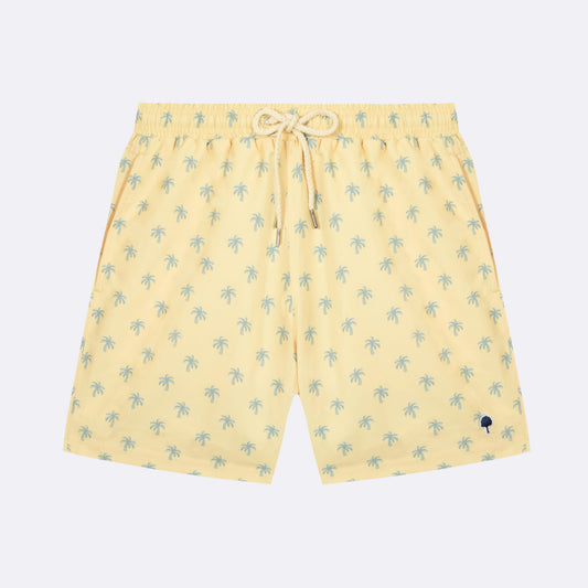 Short de bain Palmiers Jaune - Taille XL