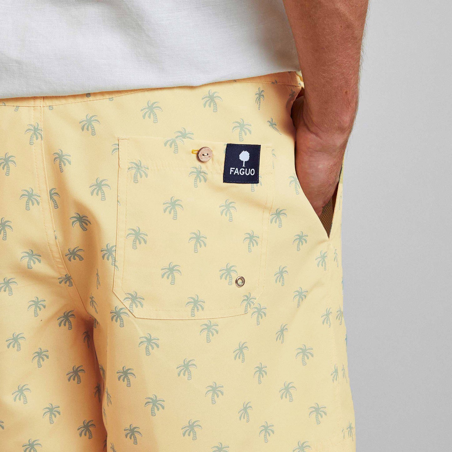 Short de bain Palmiers Jaune - Taille XL — Faguo , Lyon
